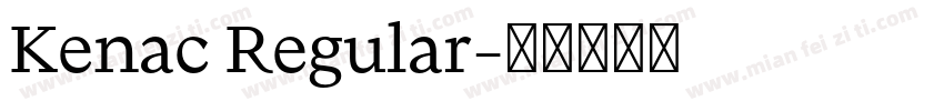 Kenac Regular字体转换